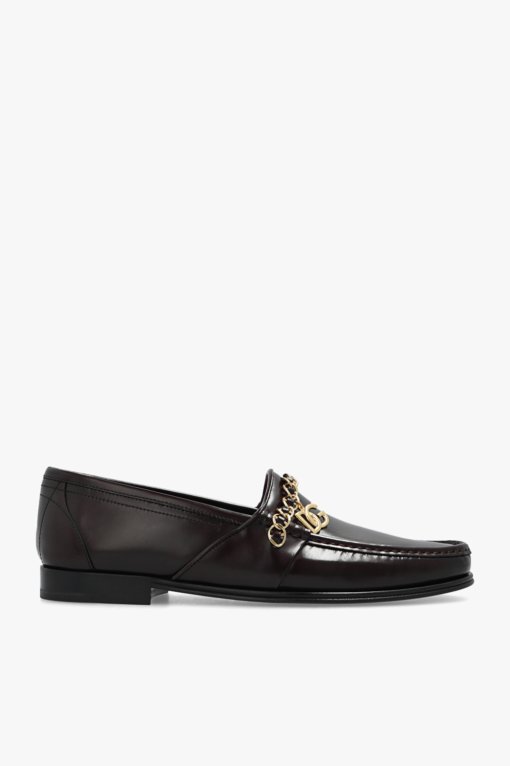 DOLCE & GABBANA マショリカ フリント ノスリフ トレス Portofino sneakers in calfskin and patent leather in